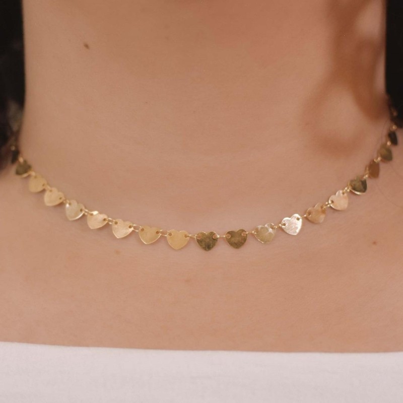 Choker Coração chapa