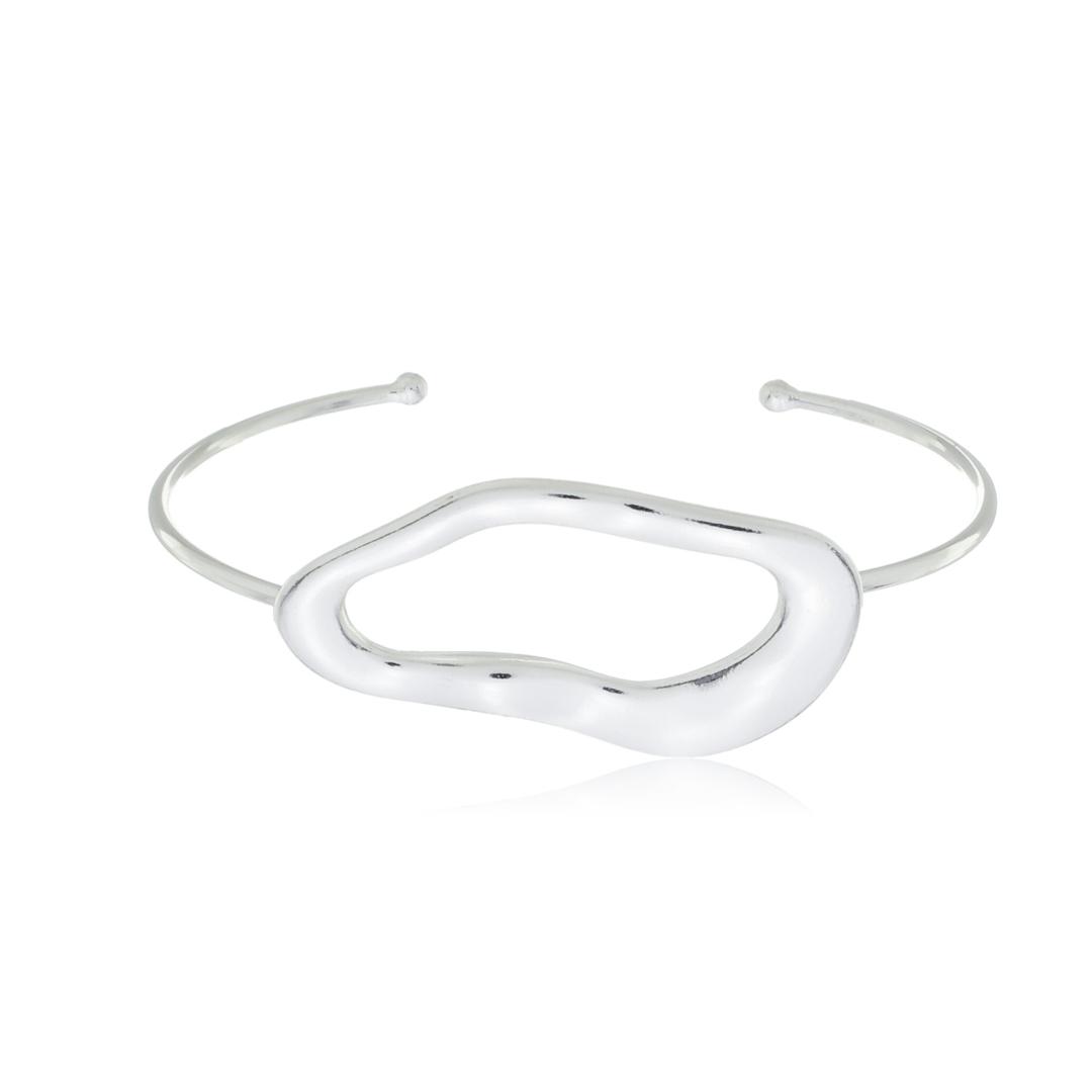 Bracelete aro pingente oval Organico