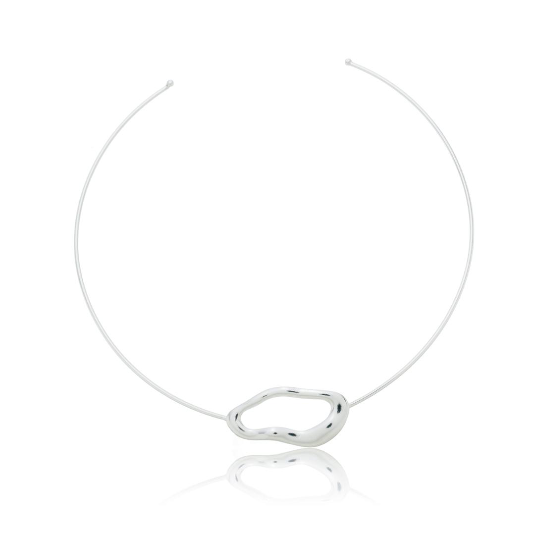 Chocker aro pingente oval Organico