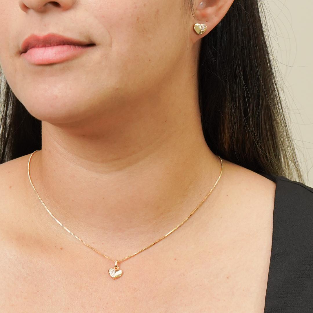 Conjunto coração MINI microzircônia metade coração